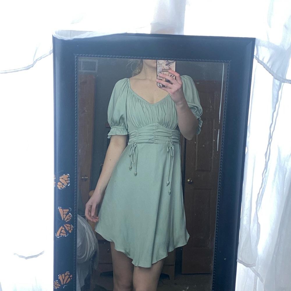 Short mint green dress